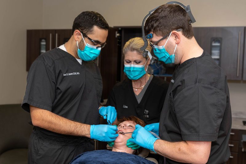 dr vickers and dr anver performing jaw surgery procedure