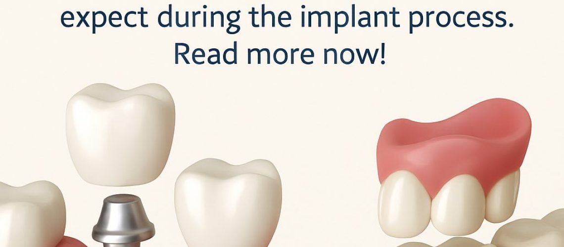 Image of a person smiling, but missing a tooth in the front. An arrow is pointing to the missing tooth with text above the arrow saying "Missing Tooth?". Below the arrow the text says "We Can Help!"